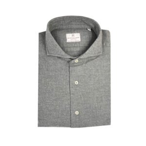 camicia in flanella grigia